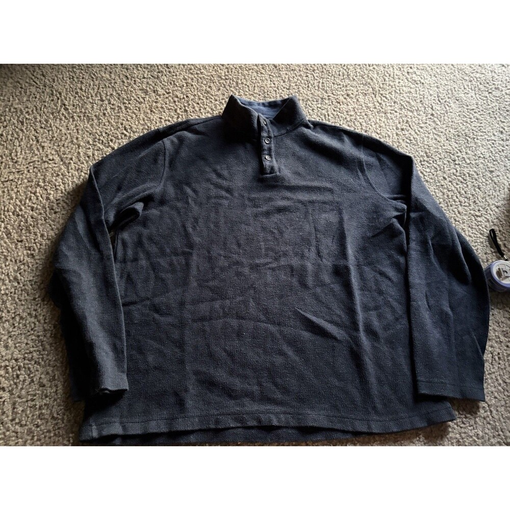 Dark Navy Blue Sweater Banana Republic Button Collar
